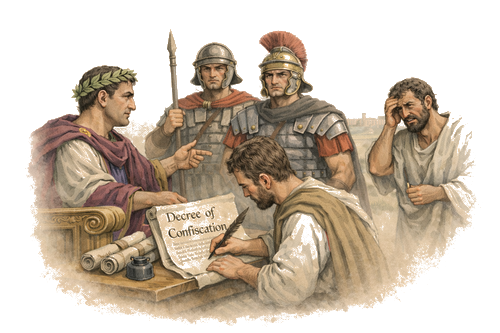Roman decree of confiscation